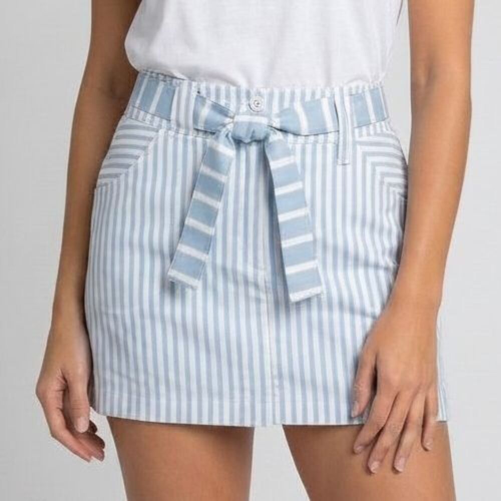 NWT $100 Nike Golf Tour Performance Skort Womens 12 Blue White Stripe Dri-FIT